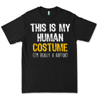 Black human costume raptor halloween velociraptor lazy easy t shirt Premium Tee - baoMotion