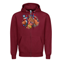 Burgundy America afro girl sneakers Zipper Hoodie - RanaPortraitStore