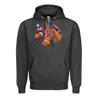 Charcoal Heather America afro girl sneakers Zipper Hoodie - RanaPortraitStore