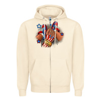 Sandshell America afro girl sneakers Zipper Hoodie - RanaPortraitStore