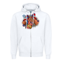 White America afro girl sneakers Zipper Hoodie - RanaPortraitStore