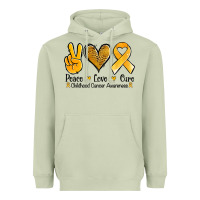 Matcha peace love cure childhood cancer Heavyweight Hoodie - Jasminsmagicworld