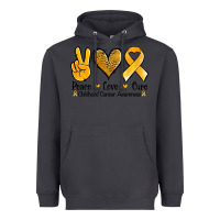 Smoke peace love cure childhood cancer Heavyweight Hoodie - Jasminsmagicworld
