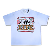 Grape Ice Nurse life leopard frame Urban Heavy Tee - LillyAllenDesigns