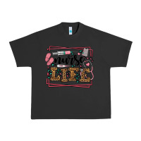 Pigment Black Nurse life leopard frame Urban Heavy Tee - LillyAllenDesigns