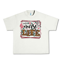 Pistachio Nurse life leopard frame Urban Heavy Tee - LillyAllenDesigns