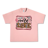 Salmon Nurse life leopard frame Urban Heavy Tee - LillyAllenDesigns