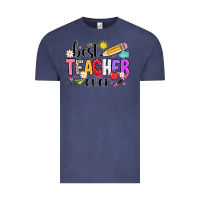 Vintage Denim iBest Teacher Ever Vintage Tee - CowhideDigitalArt
