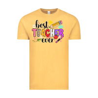 Vintage Mustard iBest Teacher Ever Vintage Tee - CowhideDigitalArt
