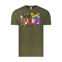 Vintage Olive iBest Teacher Ever Vintage Tee - CowhideDigitalArt