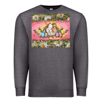 Charcoal Heather Easter bunny and eggs Premium Sweatshirt - RanaPortraitStore