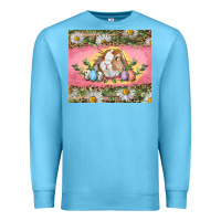 Ocean Blue Easter bunny and eggs Premium Sweatshirt - RanaPortraitStore