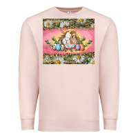Pale Pink Easter bunny and eggs Premium Sweatshirt - RanaPortraitStore