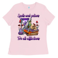 Bubblegum Pink spells and potions for all afflictions Ladies Tee - BundleAndBundleShop