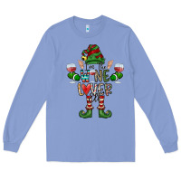 Colony Blue I'm The wine Lover Elf Long Sleeve Tee - CowhideDigitalArt