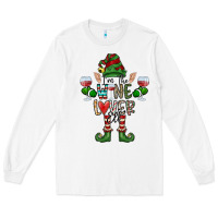 White I'm The wine Lover Elf Long Sleeve Tee - CowhideDigitalArt