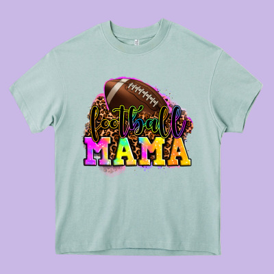 Football Mama Heavy Core Tee Designed By Oliviacreatesart