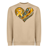 Mushroom childhood cancer awareness heart Heavyweight Sweatshirt - Jasminsmagicworld