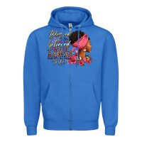 True Royal Blessed is she who has believed afro woman Zipper Hoodie - RanaPortraitStore