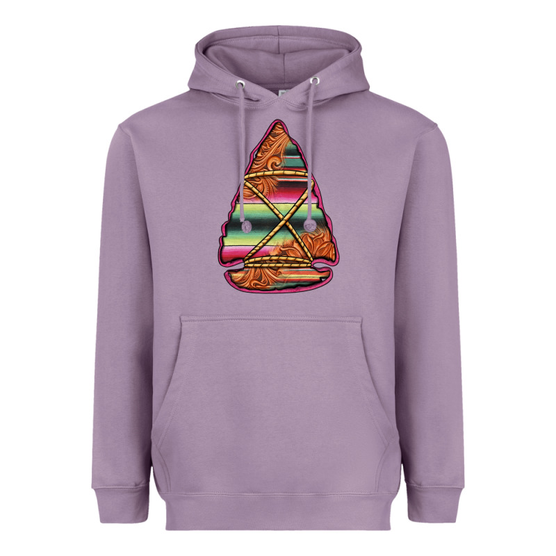 Serape Tooled Leather Arrowhead Heavyweight Hoodie by Jasminsmagicworld | Teevron