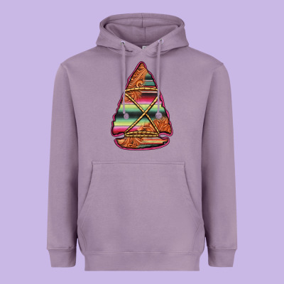 Serape Tooled Leather Arrowhead Heavyweight Hoodie Designed By Jasminsmagicworld