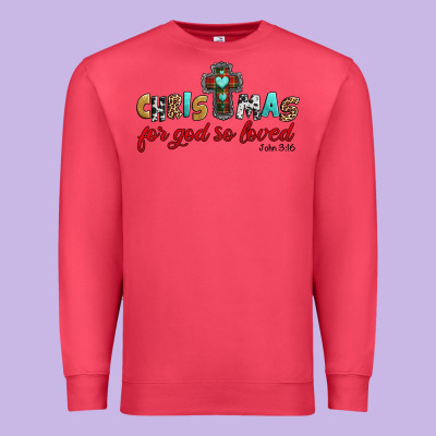 Christmas For God So Loved John 3 16 Premium Sweatshirt Designed By Jasminsmagicworld