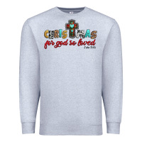 Heather Grey christmas for god so loved john 3 16 Premium Sweatshirt - Jasminsmagicworld