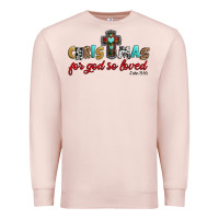 Pale Pink christmas for god so loved john 3 16 Premium Sweatshirt - Jasminsmagicworld