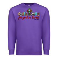 Purple christmas for god so loved john 3 16 Premium Sweatshirt - Jasminsmagicworld