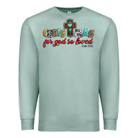 Seafoam christmas for god so loved john 3 16 Premium Sweatshirt - Jasminsmagicworld