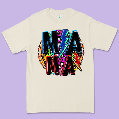 Mama Lightning Bolts Mother's Day Premium Tee Designed By Fadigitalartstudio