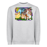 Heather Grey easter farm chicks and bunny Heavyweight Sweatshirt - RanaPortraitStore