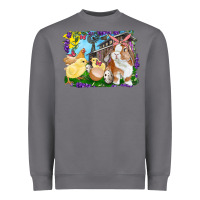 Storm easter farm chicks and bunny Heavyweight Sweatshirt - RanaPortraitStore