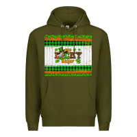 Army Green st patricks one lucky heifer Premium Hoodie - Artiststas