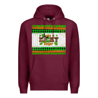 Burgundy st patricks one lucky heifer Premium Hoodie - Artiststas