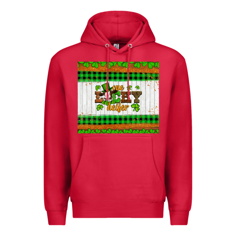 St Patricks One Lucky Heifer Premium Hoodie by Artiststas | Teevron