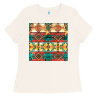 Bone native american aztec seamless pattern Ladies Tee - BundleAndBundleShop