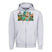 Heather Grey jesus is my anchor coffee cups Zipper Hoodie - Jasminsmagicworld
