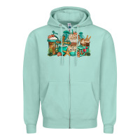 Seafoam jesus is my anchor coffee cups Zipper Hoodie - Jasminsmagicworld
