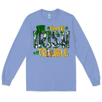Colony Blue Half Irish All Trouble Long Sleeve Tee - CowhideDigitalArt