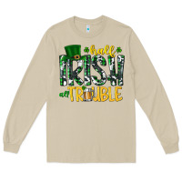 Mushroom Half Irish All Trouble Long Sleeve Tee - CowhideDigitalArt