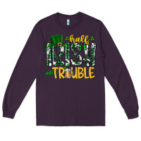 Plum Half Irish All Trouble Long Sleeve Tee - CowhideDigitalArt