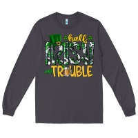 Smoke Half Irish All Trouble Long Sleeve Tee - CowhideDigitalArt