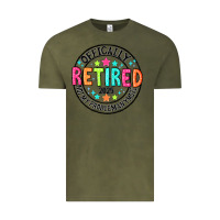 Vintage Olive Officially Retired 2025 not my problem anymore Vintage Tee - CowhideDigitalArt