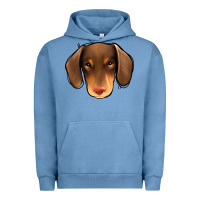 Pigment Pebble Blue Dachshund Urban Hoodie - Jasminsmagicworld