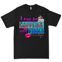 Black I run on caffeine and kisses Premium Tee - FaDigitalArtStudio
