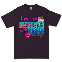 Plum I run on caffeine and kisses Premium Tee - FaDigitalArtStudio