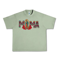 Oil Green Mama Our Lady Urban Heavy Tee - CowhideDigitalArt