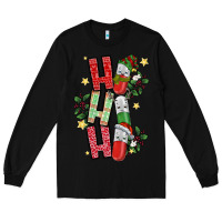 Black ho ho ho pharmacy Long Sleeve Tee - CowhideDigitalArt