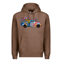 Chestnut USA 4th of July Sunflower Truck Premium Hoodie - Jasminsmagicworld